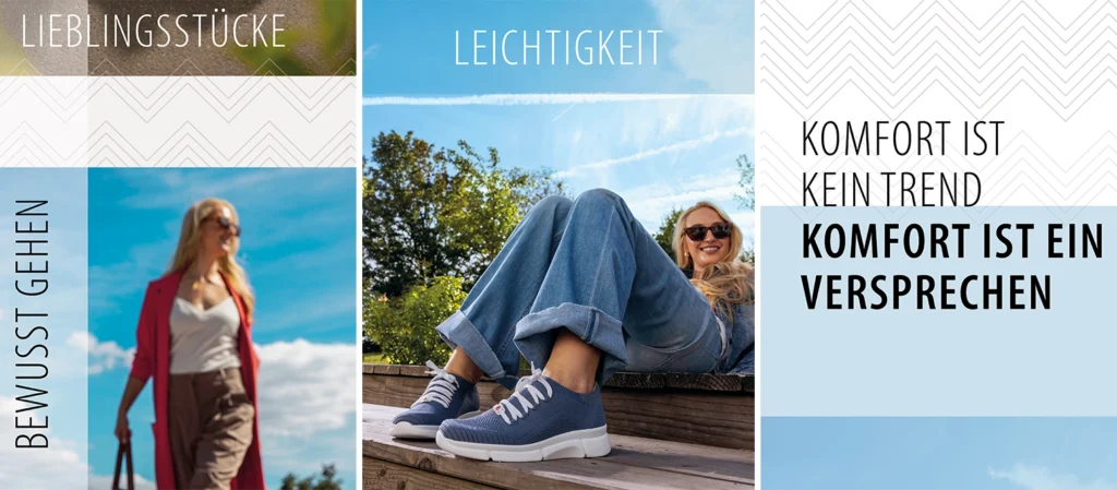 Blaue bequeme Schuhe aus Strick
